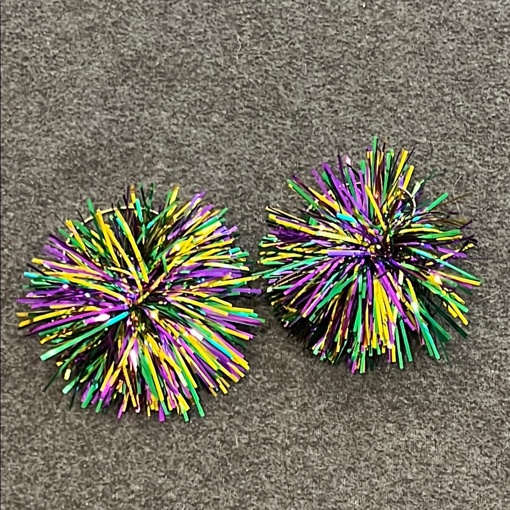 Colorful Pom-Pom Earrings